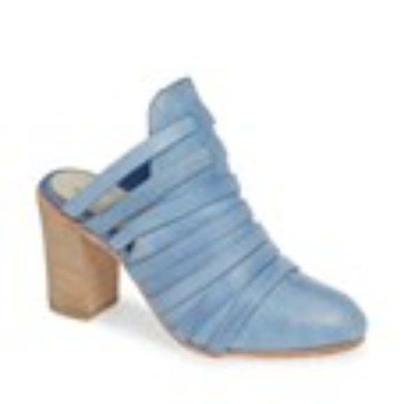NIB Free People Byron Strappy Mule Denim Blue - Picture 5 of 6